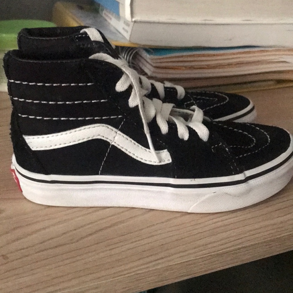 Kids high top black vans